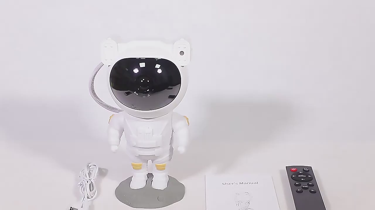 Standing Astronaut Galaxy Projector Lamp – LED Star Night Light for Bedroom Decor