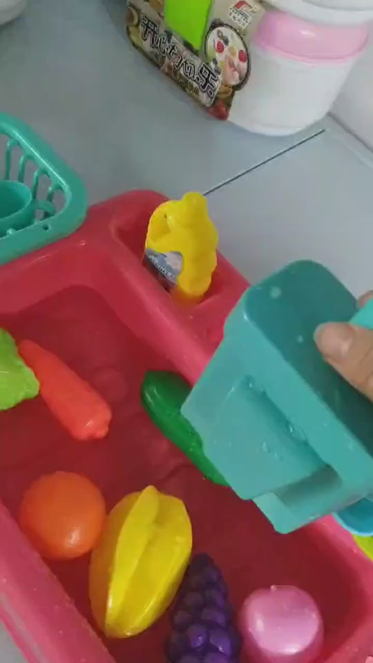 Wash Basin Kitchen Sink Toy With Accessories For Kids