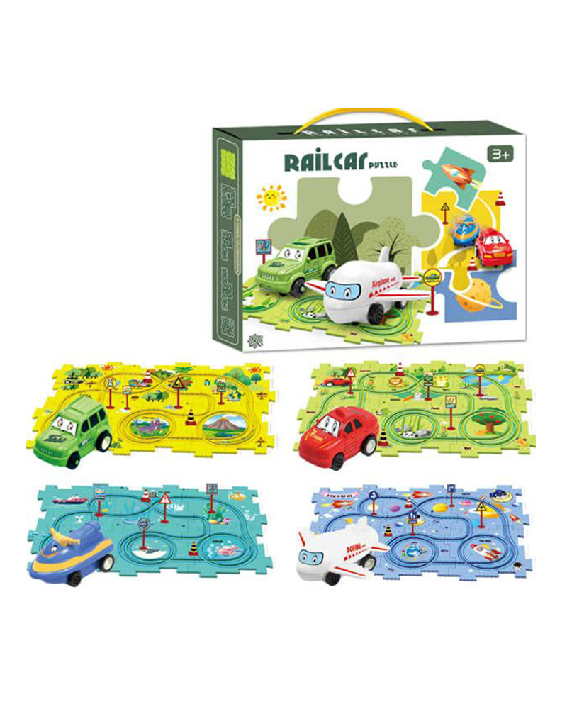 Rail Car Puzzle 25 Pcs Fun Learning Set