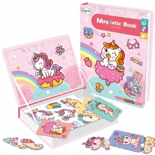 Magnetic Book – Unicorn Theme | Piece Magnetic Puzzle Toy for Kids |