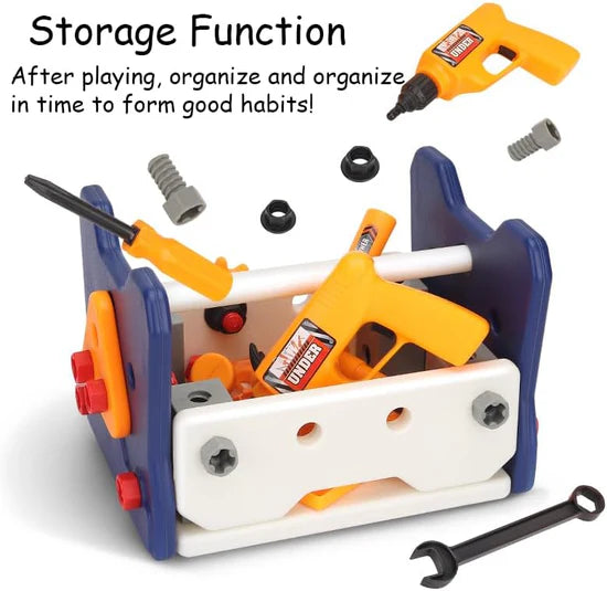 Multi Function DIY Tool Table Little Engineer Pretend Play Kit