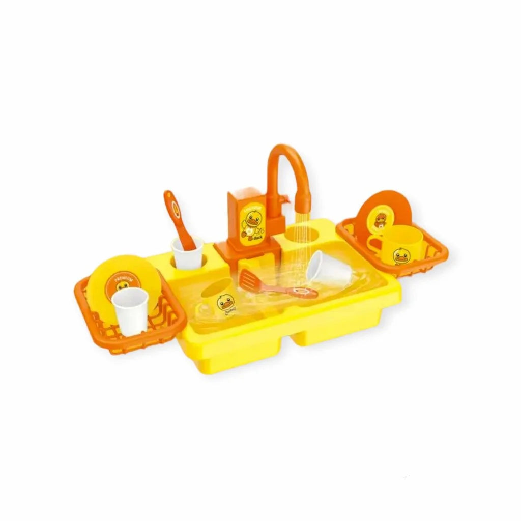 Duck Kitchen Sink Toy Set – Fun Styling Playset with Real Water Flow (3+ Years)
